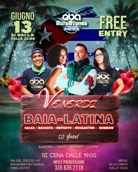 Venerdì Latino alla Baia Bianca!